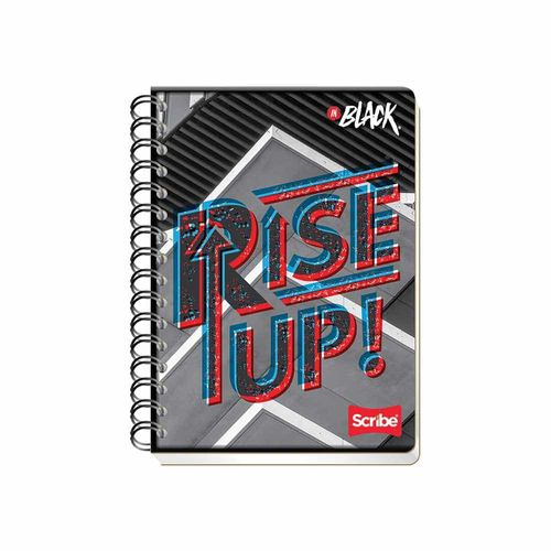 Cuaderno Espiral de 100 Hojas Francés Cuadro Grande Black Scribe