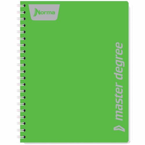 Cuaderno Espiral de 100 Hojas Profesional de Cuadro Chico Master Degree Norma
