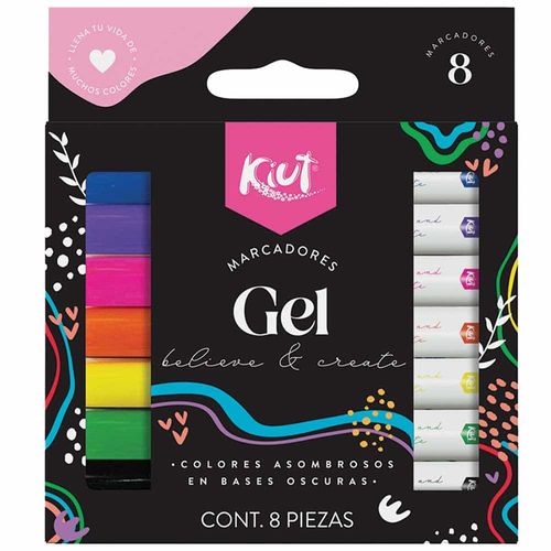 Marcador para Colorear Grueso Surtido Blíster con 8 Piezas Kiut 552007