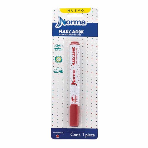Marcador para Pizarrón Grueso Rojo Blíster con 1 Pieza Norma 588646