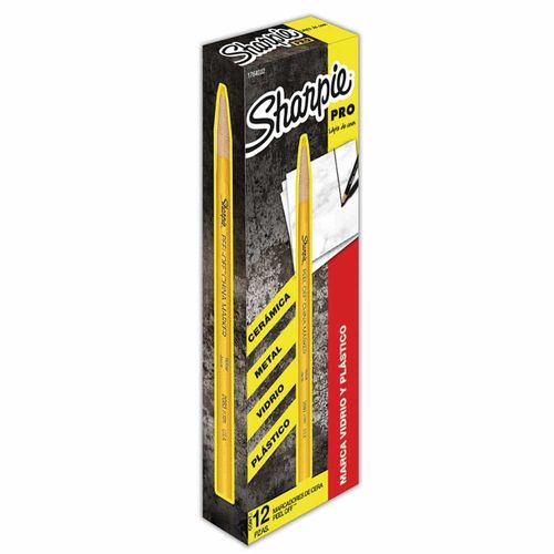 Marcador de Cera Amarillo Caja con 12 Piezas Sharpie 1764032