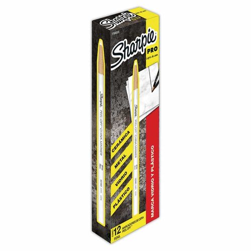 Marcador de Cera Blanco Caja con 12 Piezas Sharpie 1764035  Marcador de Cera Blanco Caja con 12 Piezas Sharpie 1764035