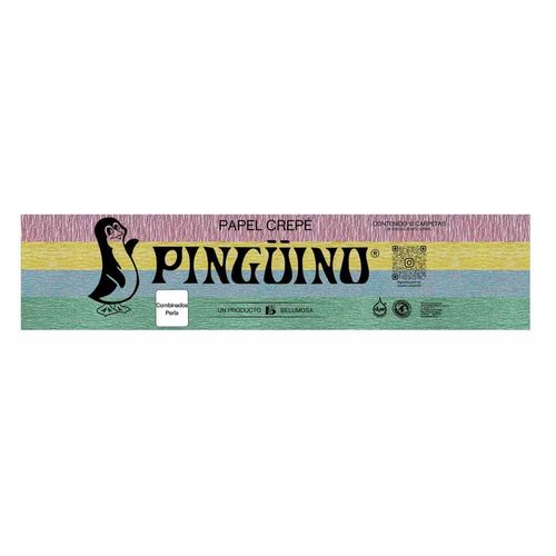 Papel Crepé Colores Aperlados Surtidos Bolsa con 10 pzas Pingüino