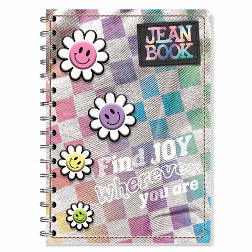 Cuaderno Espiral de 200 Hojas Profesional de Raya Moda Jean Book