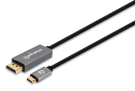 Cable-USB-C-a-DisplayPort-M--MANHATTAN-354851---USB-C-DisplayPort-3-m-Negro