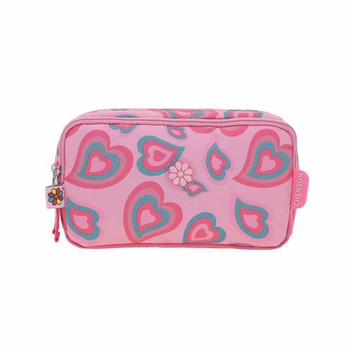 Portalápiz Suave con Cierre para Niña Corazón Shiru Chenson HG66530-P