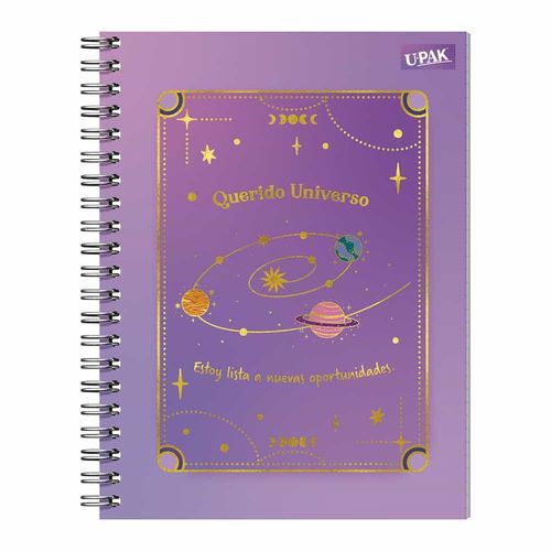 Cuaderno Espiral de 100 Hojas Raya Querido Universo Upak 5136545209