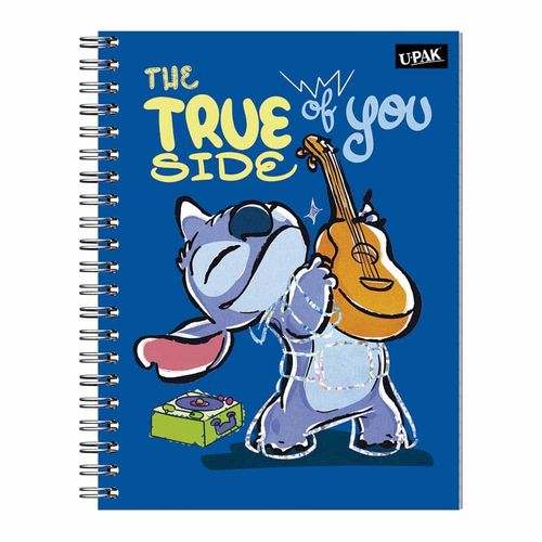 Cuaderno Espiral de 100 Hojas Raya Stitch Travieso Upak 5136541015