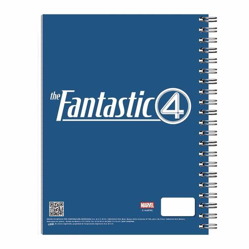 Cuaderno Espiral de 100 Hojas Cuadro Chico 4 Fantasticos Upak 5136521012