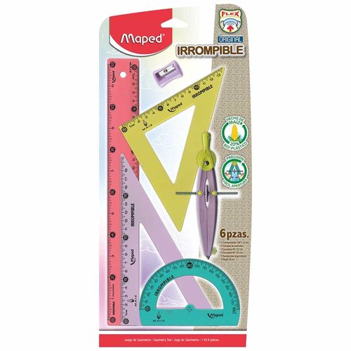Juego de Geometría Bio-Plástico Color Pastel Blister con 6 pzas Maped 981875