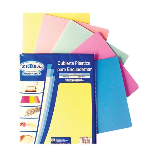 Pasta para Engargolar Tamaño Carta Colores Surtidos Pastel con 25 Juegos (50 Piezas) Zebra CPC-03
