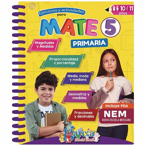 Libro de Matemáticas 5to Primaria con 160 Páginas Editorial García 1511