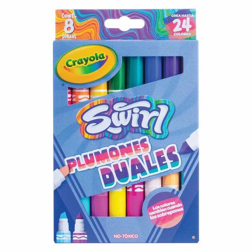 Marcador para colorear Grueso Doble-Punta caja con 8 piezas Swirl Crayola 588308