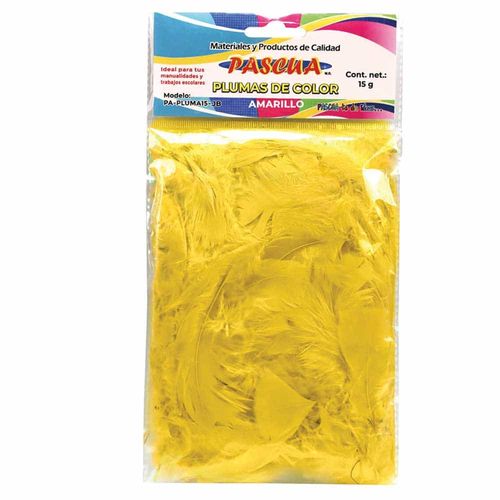 Plumas para manualidades  colores basicos  surtidos con 20pzas pascua