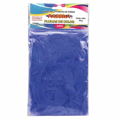 Plumas para Manualidades Color Azul con 15g Pascua