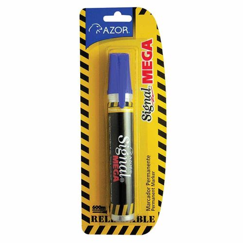 Marcador Permanente Aluminio Grueso Azul Blíster con 1 Pieza Signal Azor 301.1510AZ