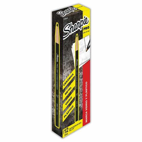 Marcador de Cera Negro Caja con 12 Piezas Sharpie 1764034