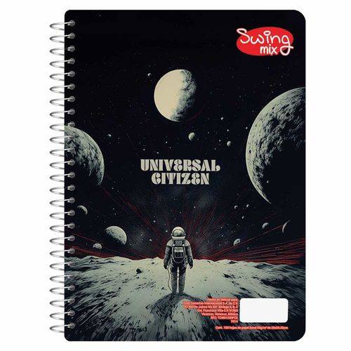 Cuaderno Espiral Sencillo de 100 Hojas Profesional Raya Hombre Swing 08260