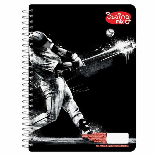 Cuaderno Espiral Sencillo de 100 Hojas Profesional Cuadro Grande M Swing 08263
