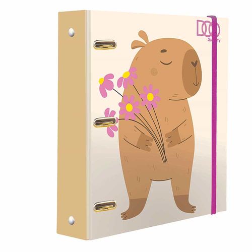 Carpeta con Argolla Tamaño Carta con 100 Hojas Capibara Diseños Surtidos Smarty Doo 21513