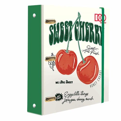 Carpeta con Argolla Tamaño Carta con 100 Hojas Cherry Diseños Surtidos Smarty Doo 21514