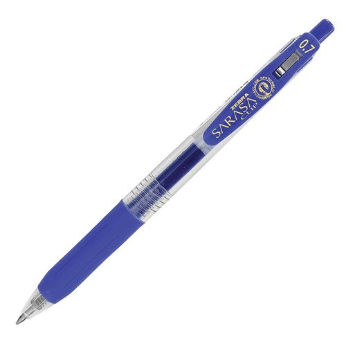 Bolígrafo Gel Retráctil 7mm Azul Blíster Clip SARASA 808AZM