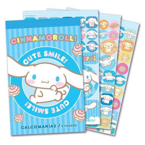 Calcomanía (Sticker) Cinnamoroll Block con 6 Hojas Granmark 152-0488