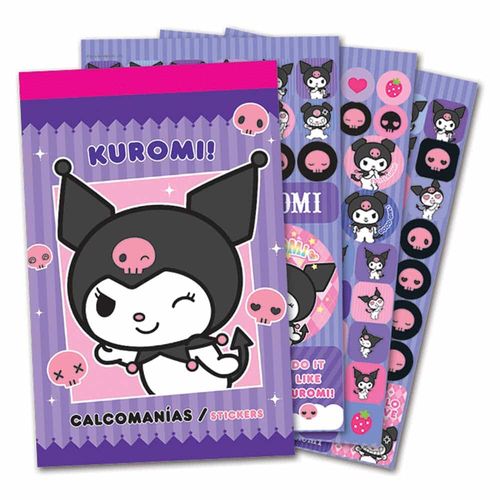 Calcomanía (Sticker) Kuromi Block con 6 Hojas Granmark 152-0487