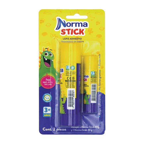 Pegamento Lápiz Adhesivo Tubo de 40g mas 10g Blíster Norma Stick 589538