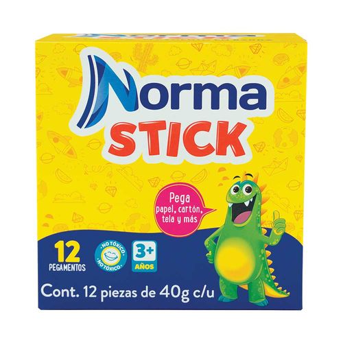 Pegamento Lápiz Adhesivo Tubo de 40g Caja con 12 Piezas Norma Stick 546427